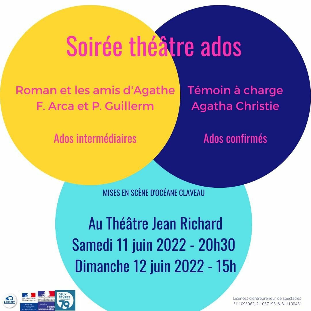 Soirée théâtre ados en deux parties par les élèves des Ateliers du Baluchon