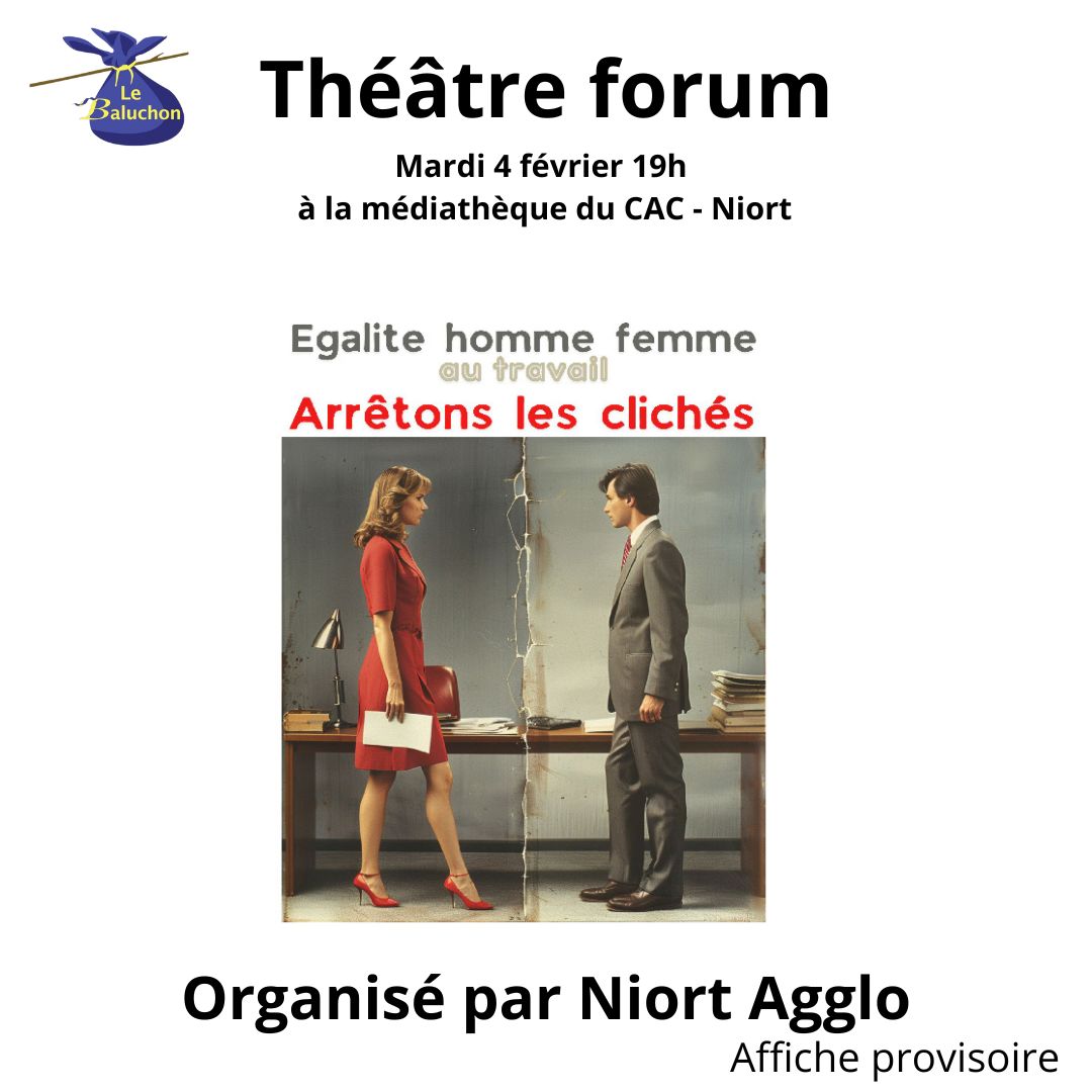 Théâtre Forum Egalité homme femme au travail - dans le numérique - Niort Agglo